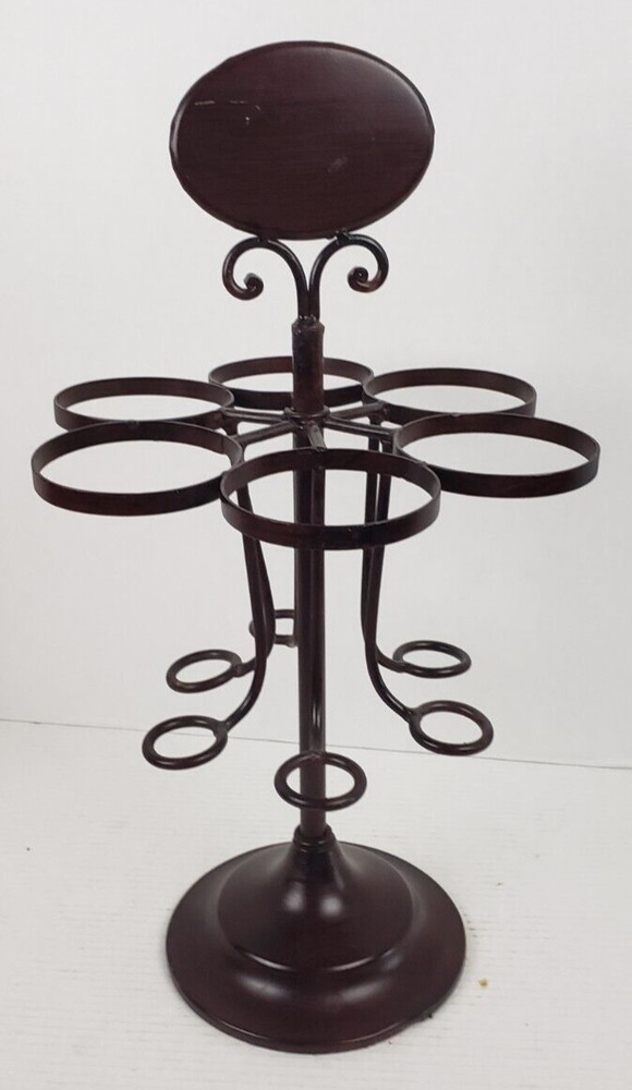 Six Bottle Cast Iron Wine Rack 21" x 11"