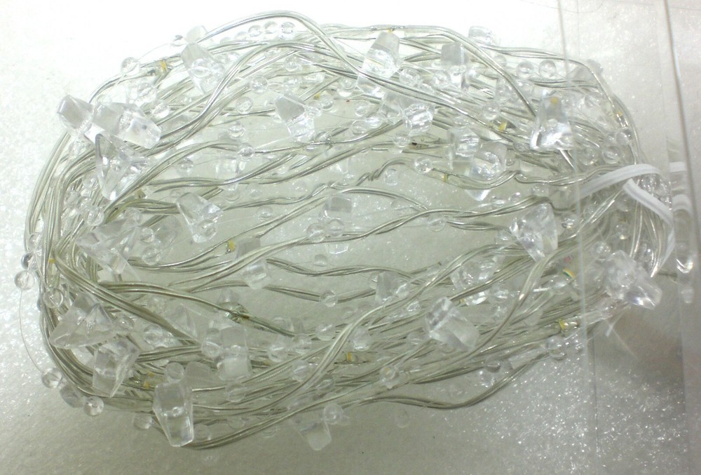 Home Accents 12.6ft 40 LED Micro Dot String Light Warm White Battery Operated