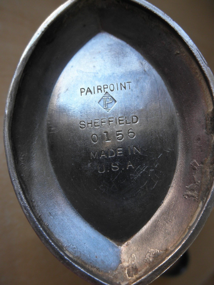 Pairpoint Sheffield Silverplate Sugar and Creamer Monogrammed