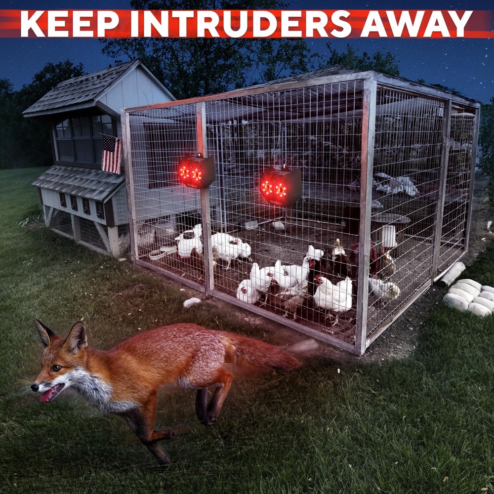 Upgraded Animal Deterrent 2 Pack - Solar Powered Design w/Motion Activated Pr...