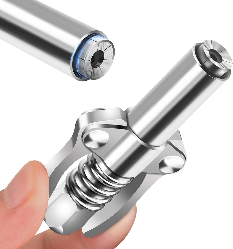 Universal 1/8-Inch NPT Grease Gun Coupler - Quick-Lock Double Handle Design
