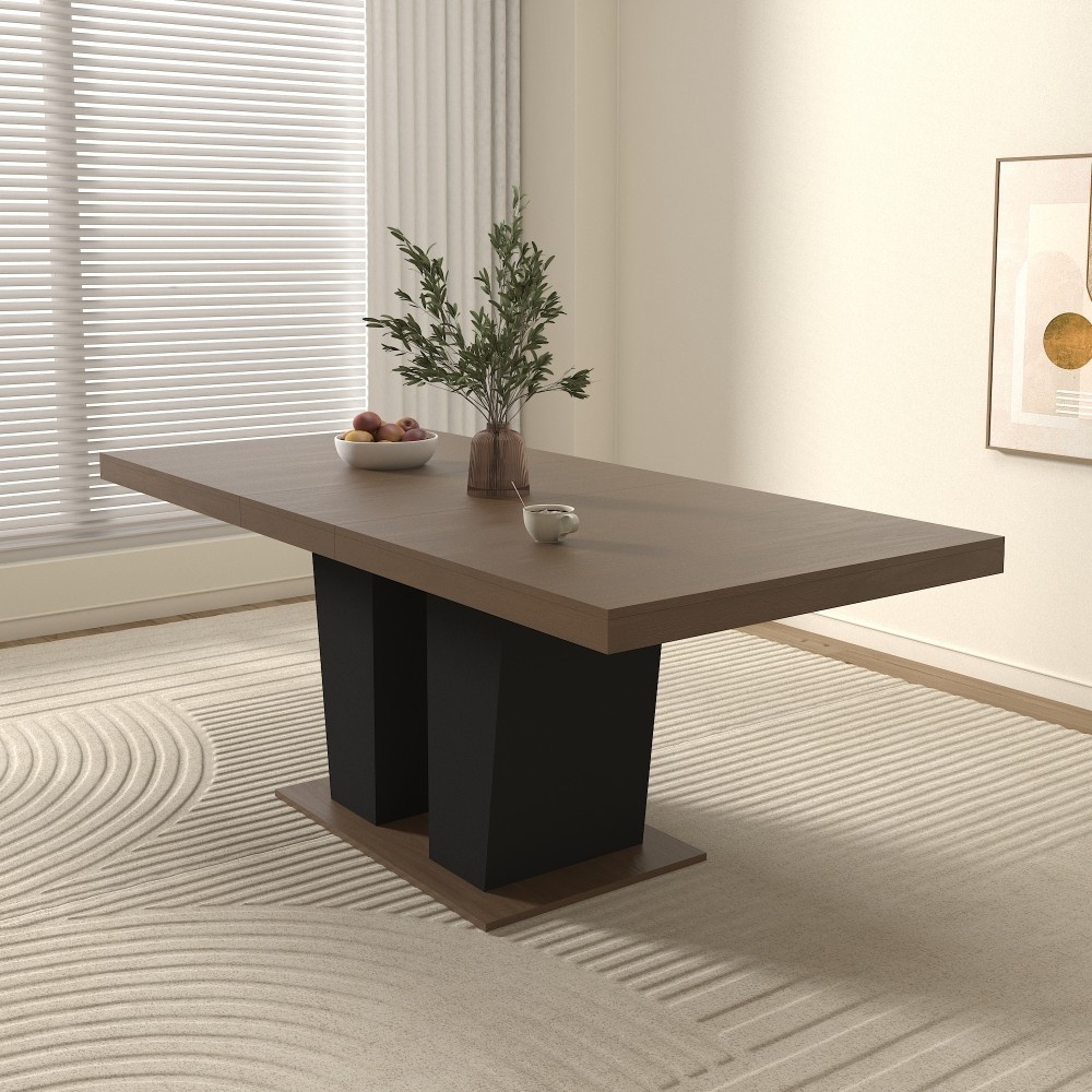 Extendable Wooden Dining Table for 4 10 People Modern Expandable Kitchen Table