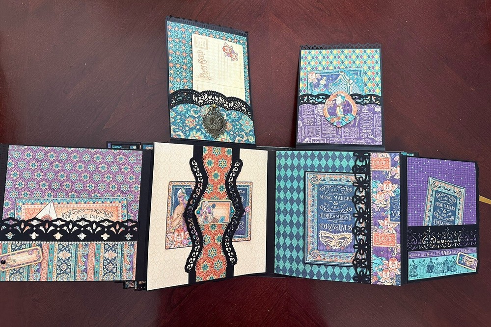 Handmade Album Using Graphic 45 Midnight Masquerade