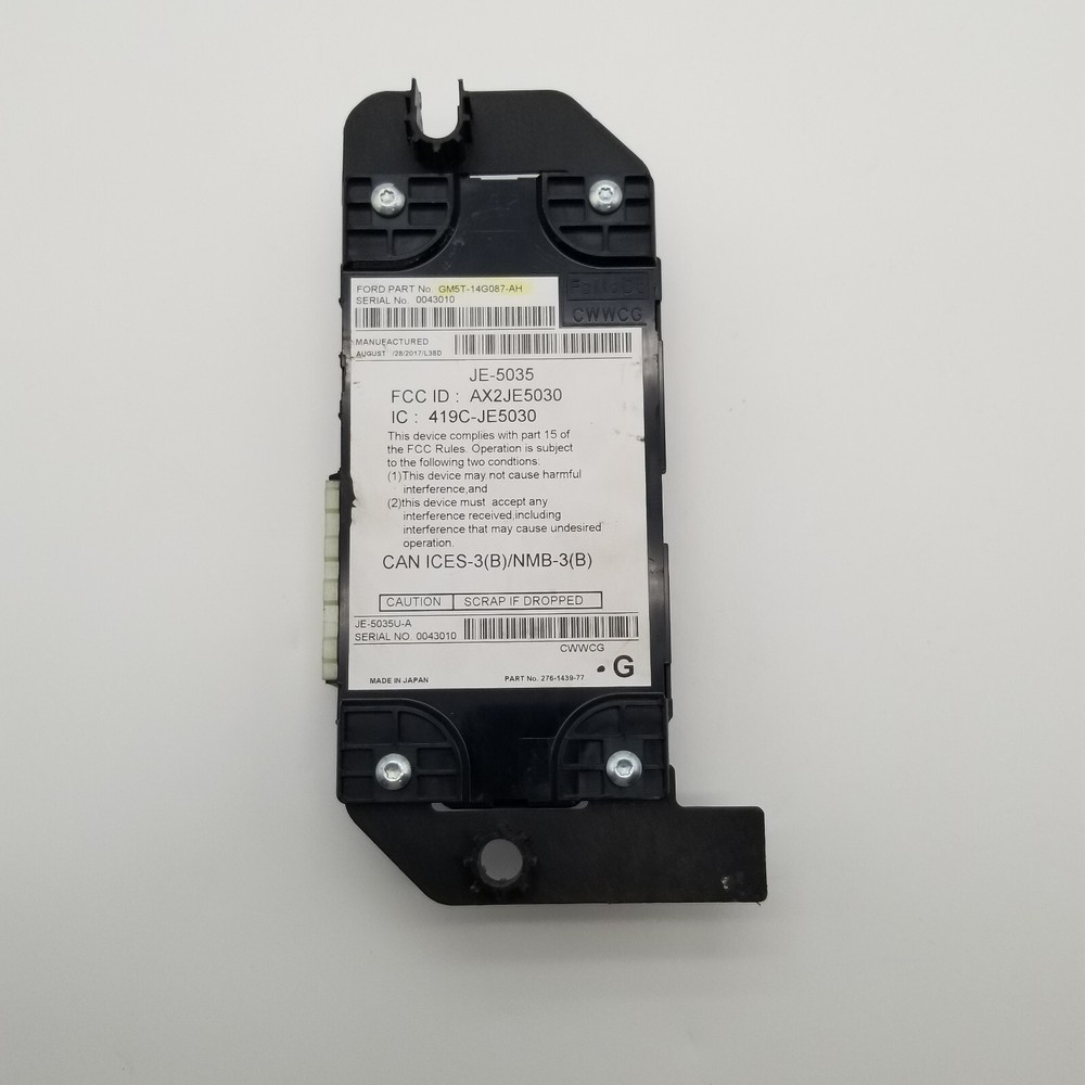 2018 Ford Focus Chassis ECM Electronic Control Module Telematics