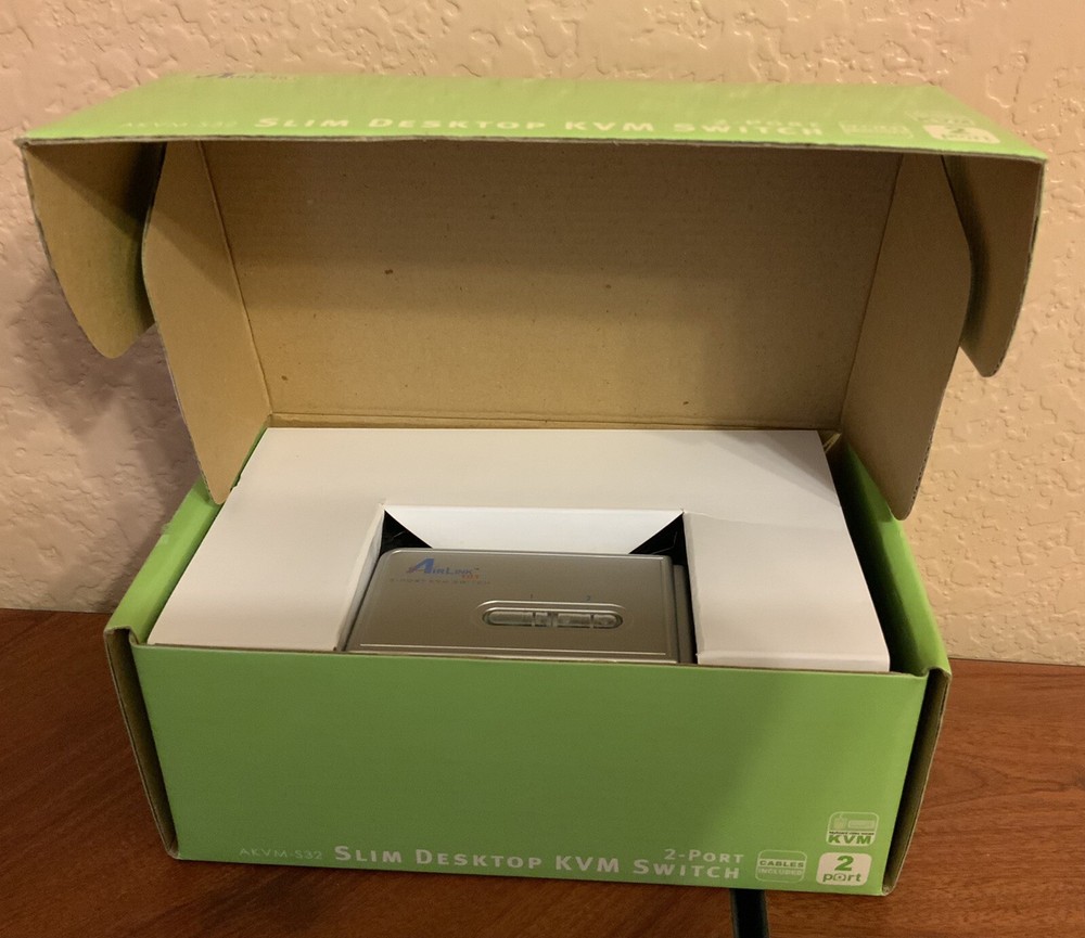 Airlink Slim Desktop KVM 2-Port Switch Model AKVM-S32