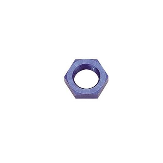 Aluminum Bulkhead Jam Nut, Blue, -6 AN