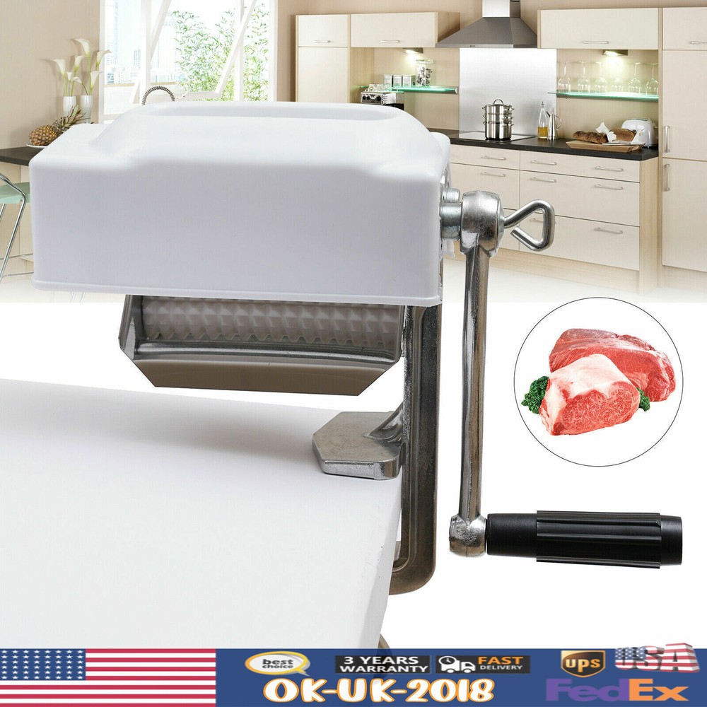 Meat Tenderizer Hand Crank Flatten butchers Tool Cuber Steak Machine KitchenTool