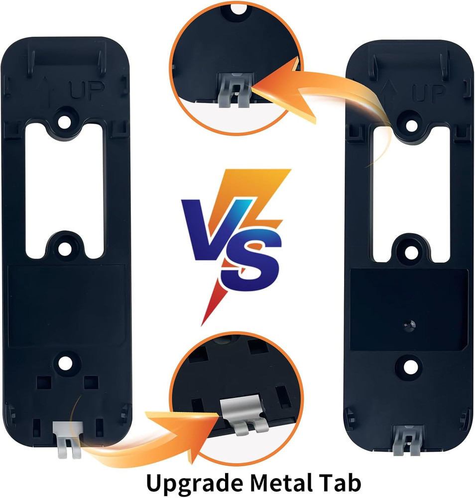 Blink Doorbell Mounting Plate Backplate 3-Hole Replacement Accessory Black