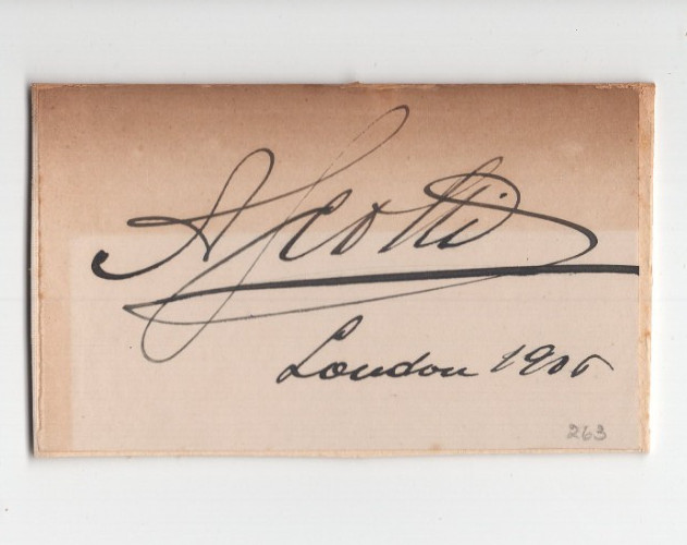 Antonio Scotti Signed Clip 1906 / Autographed Opera Singer