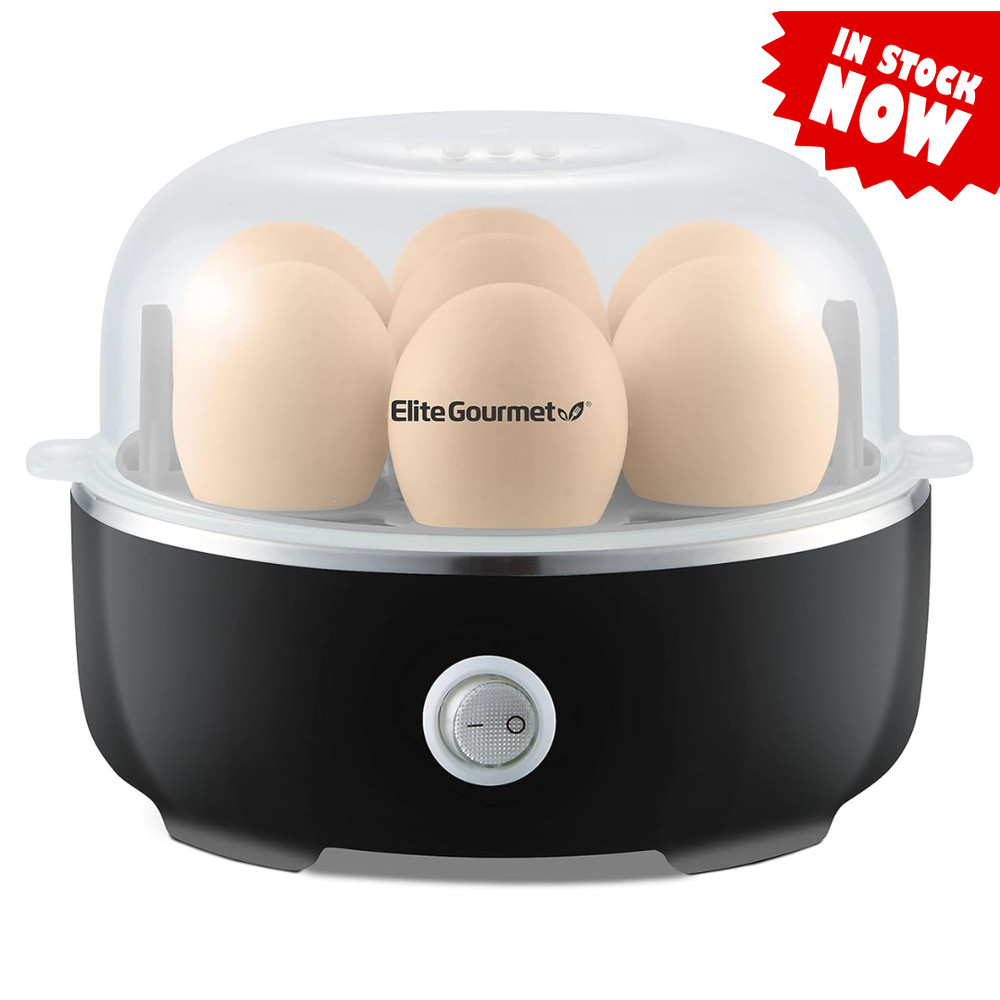 EGC115B Easy Egg Cooker Electric 7-Egg Capacity Soft Medium Hard-Boiled Egg...