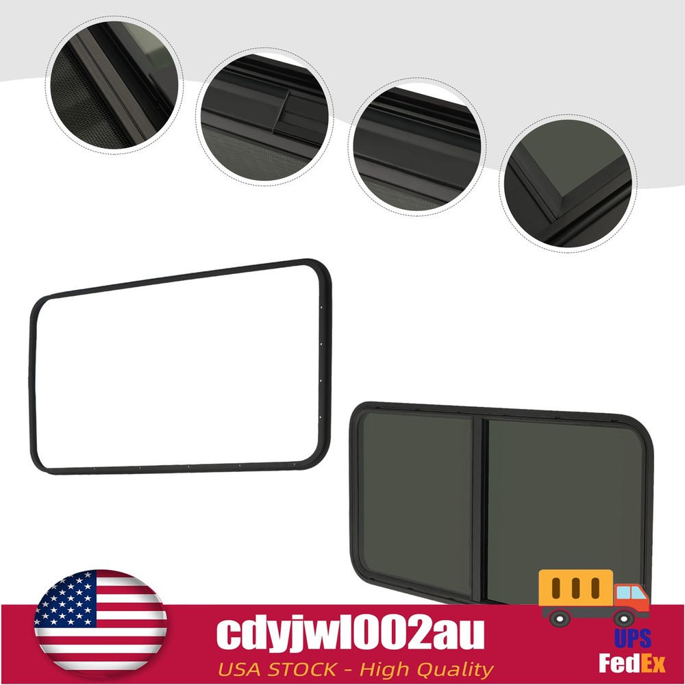 RV Window Horizontal Sliding Windows Multiple Wall Thicknesses Waterproof 24X20"