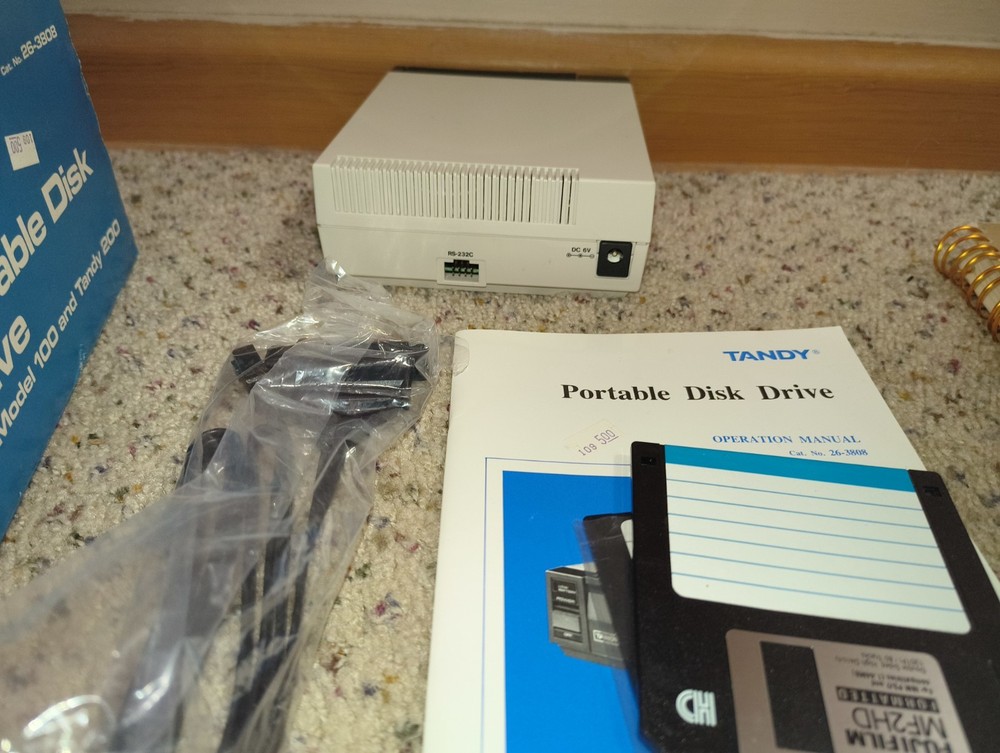 Nice TRS-80 Model 100 Bundle - TESTED -Disk Drive New Belt! Many Extras