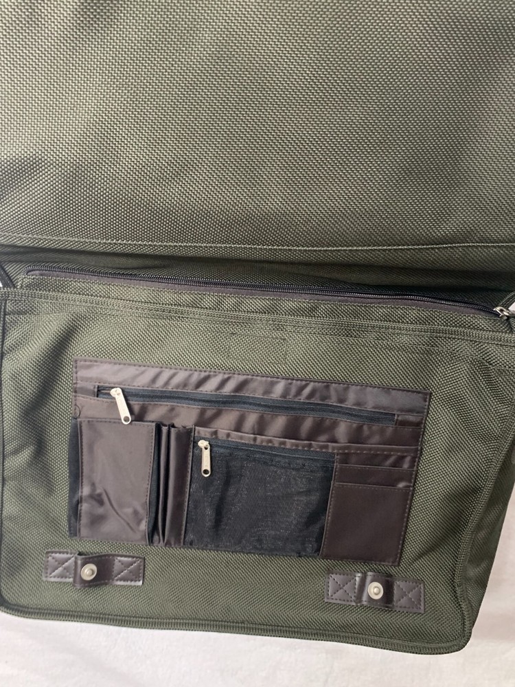 GEMLINE 2280 Computer Shoulder Messenger Olive Green Adjustable Strap