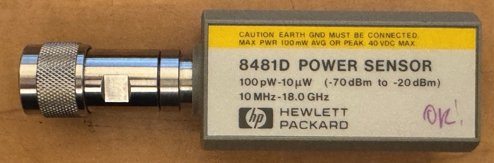 HP 8481D Power Sensor -70dBm To -20dBm