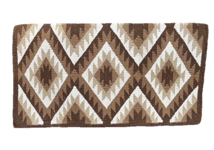 Brown Light Brown western Ranch wool saddle blanket Size 34*36’’