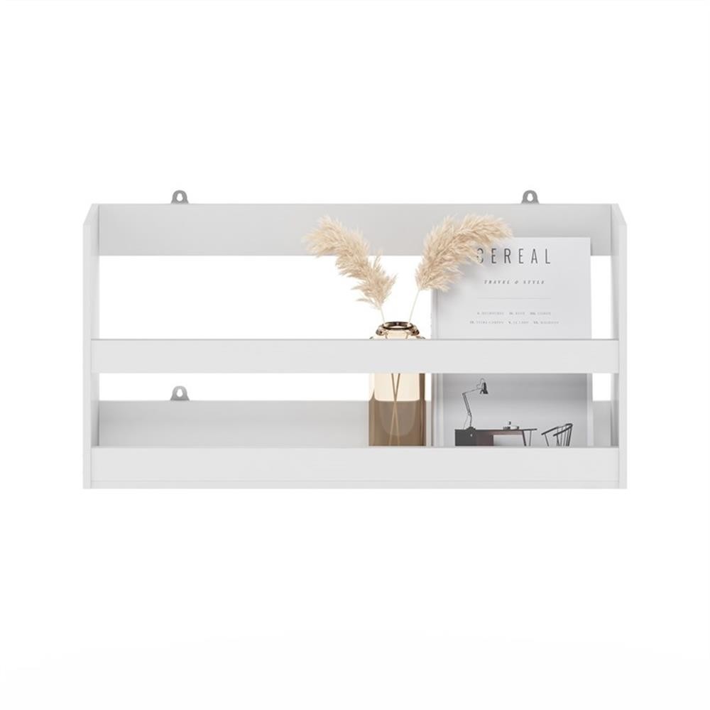 Pemberly Row Multipurpose Wall Mounting Storage Shelf in White