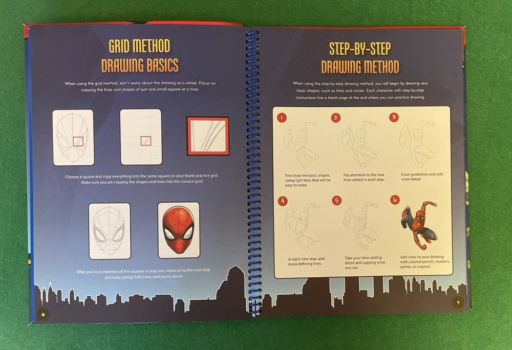 Marvel Spider-Man Learn to Draw Step-by-Step Book with Tracing Paper