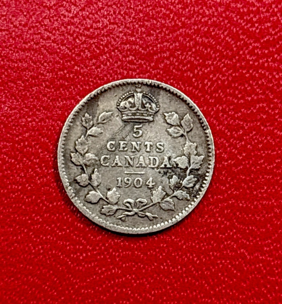 1904 Canada Silver! 5 Cents! ENN Coins