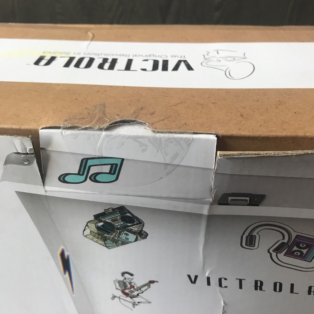 💥 Victrola Create Your Own Suitcase Record Player Bluetooth🆕distressed Box