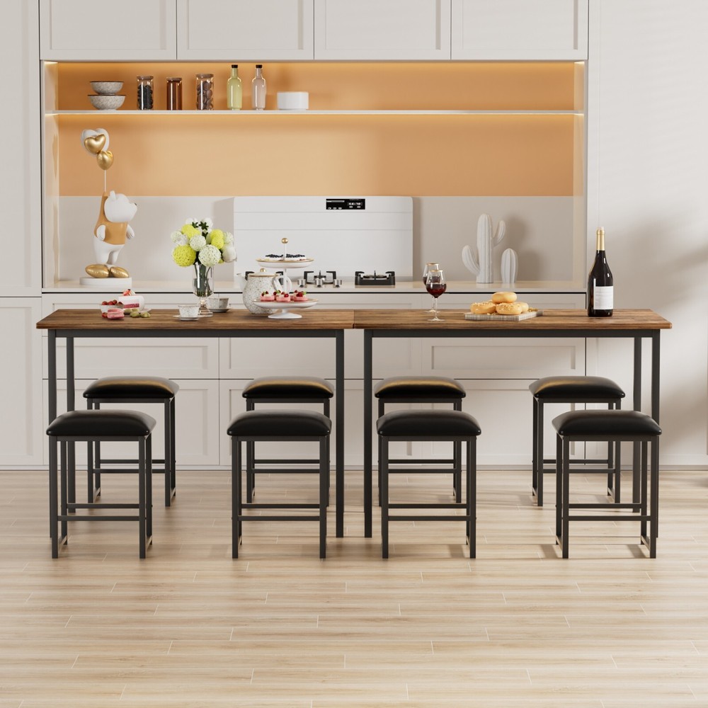 Dining Table Set for 4 Small Space Kitchen Breakfast Table Chairs Set, 4 Stools