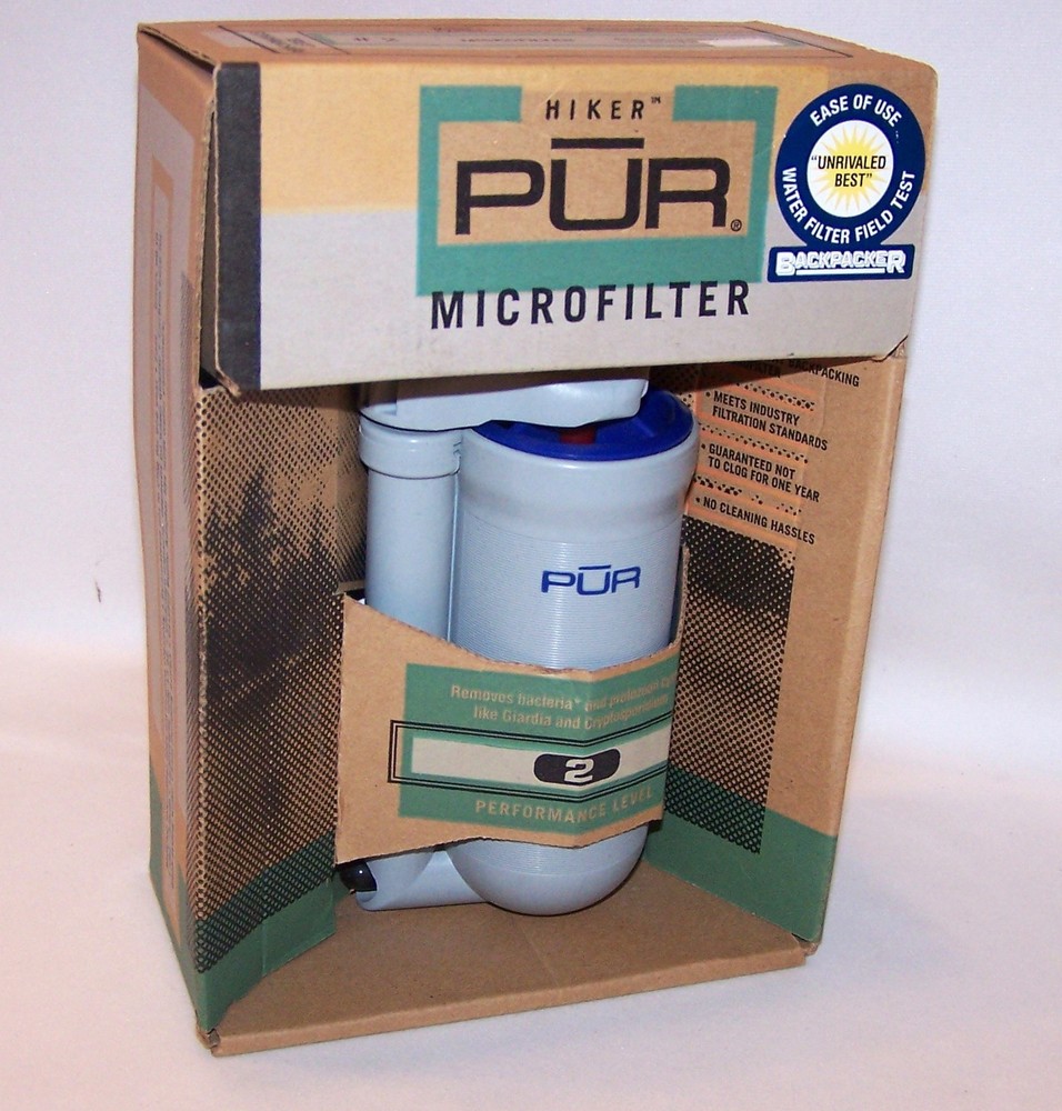 PUR Hiker Microfilter Water Filter System Purifier Series A Camping Backpacking