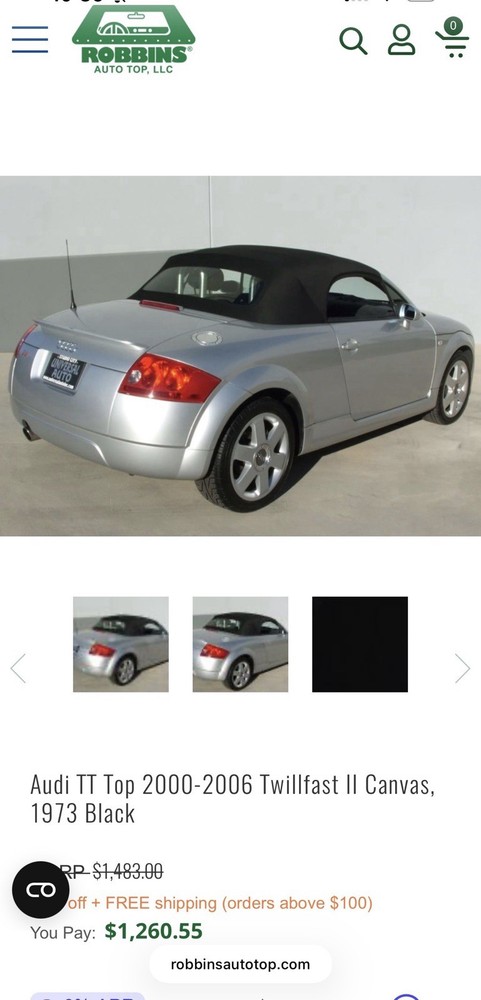 2000-06 Audi TT Soft Top, Black