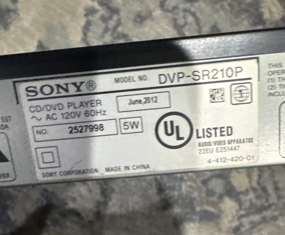 Sony DVP-SR210P Progressive Scan Tested
