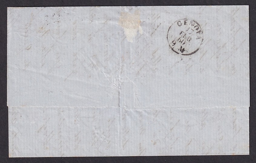 Malta 1860 4P franked folded letter to Geneve