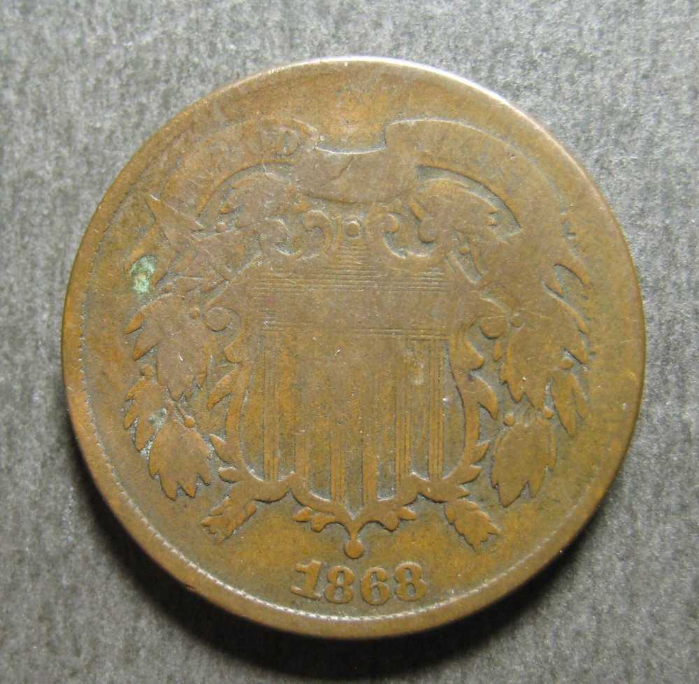 1868  U.S. Two Cent Piece  - (P3201)