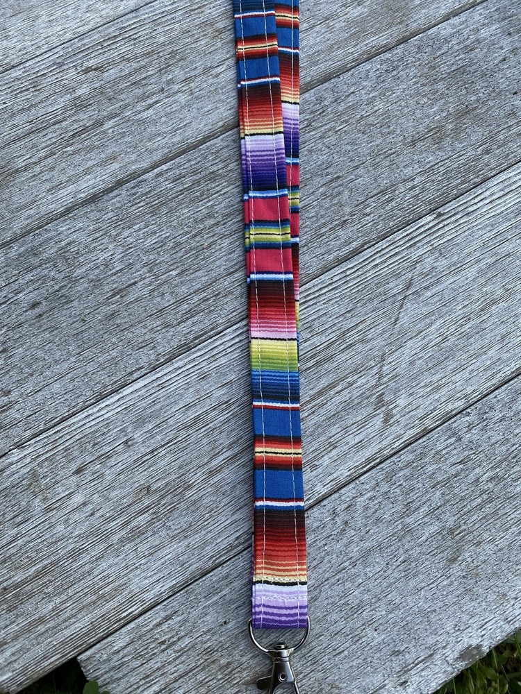 Serape ID Badge Holder Keychain