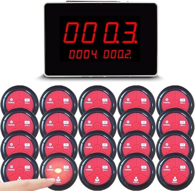 Wireless Waiter Calling System Restaurant Guest Pager Call Service