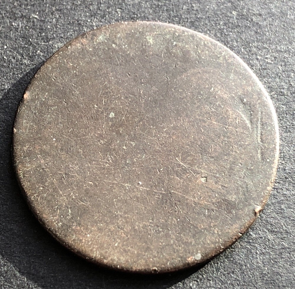 George III 1/2 Penny, deeply Counter Marked ' 1776 '