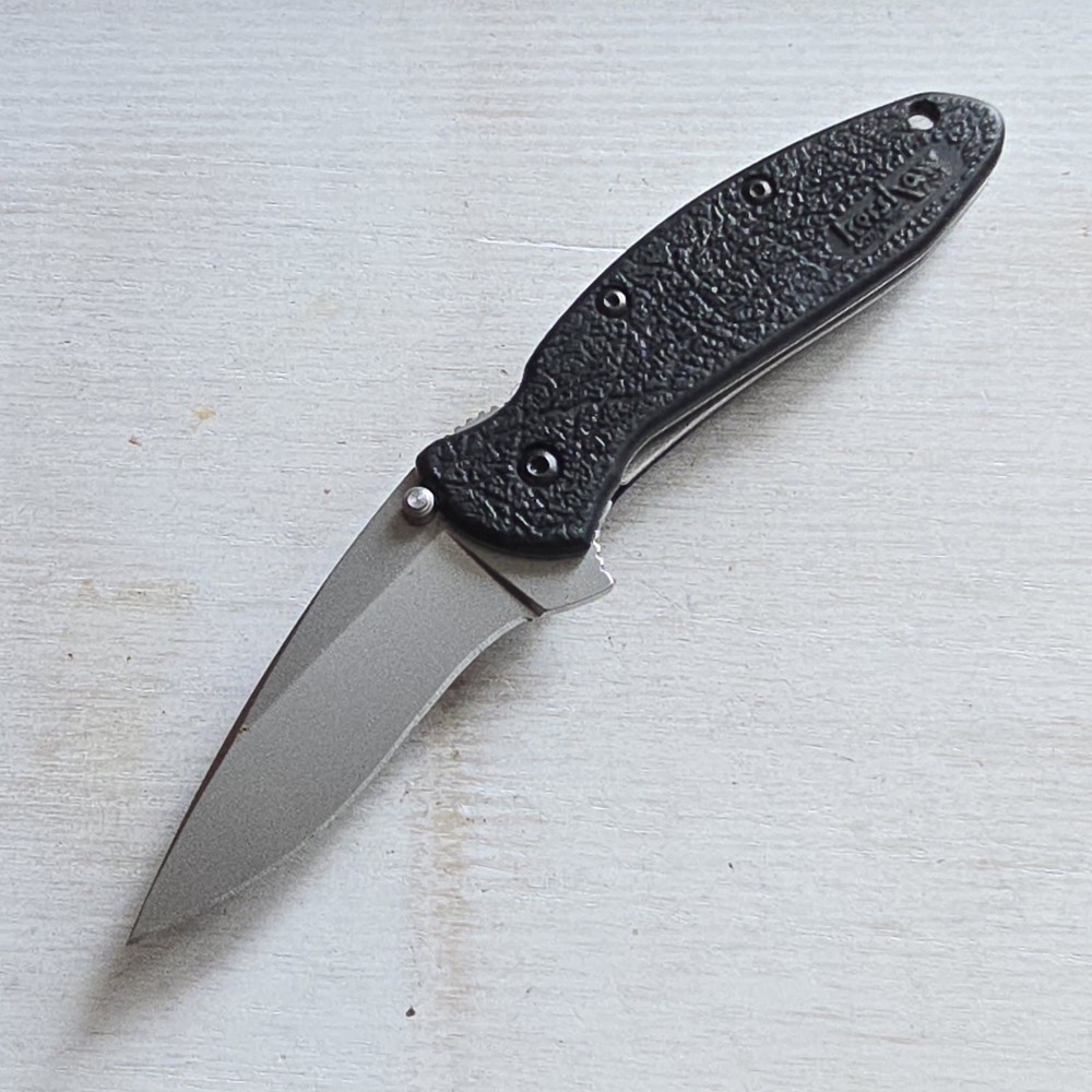 KERSHAW SCALLION ASSISTED OPEN KNIFE KEN ONION PLAIN EDGE BLADE