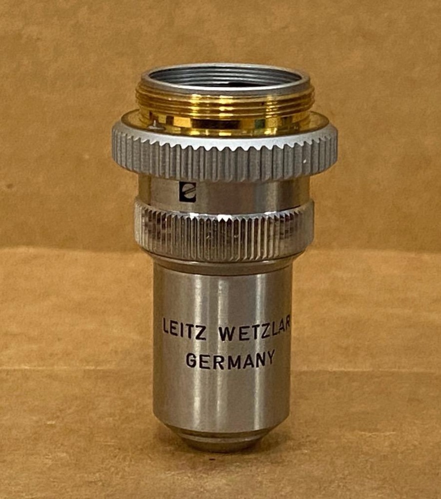 LEITZ WETZLAR L 32/ 0.40 MICROSCOPE OBJECTIVE LENS- USED.