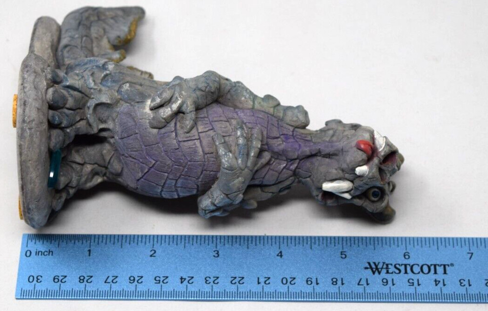 1992 Billy Dikeman Signed Dragon Figurine Gray