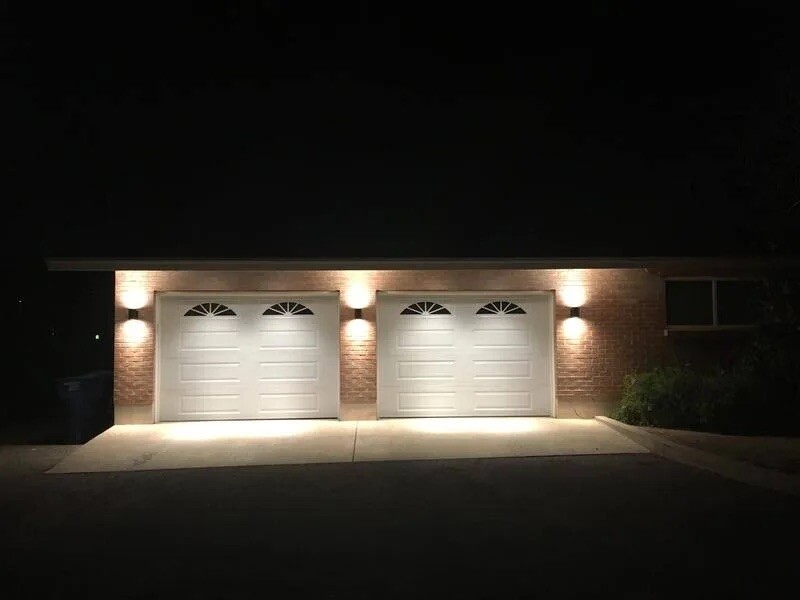 fairview 8" led outdoor wall lantern, textures black