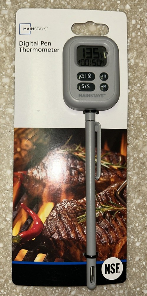 Mainstays Compact Instant Read Pen Style Digital Kitchen Thermometer