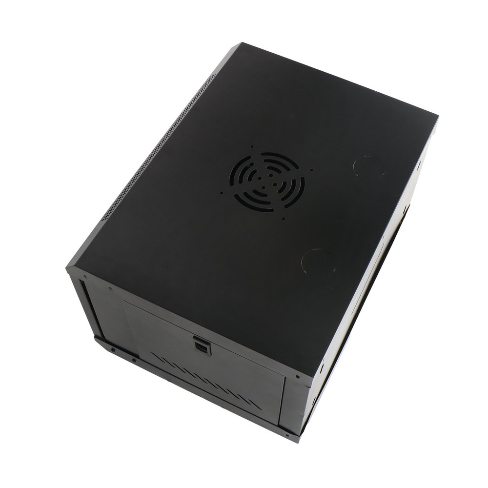 6U Wall Mount Network Cabinet 15.5in Deep with Lock for Data Center Rack"