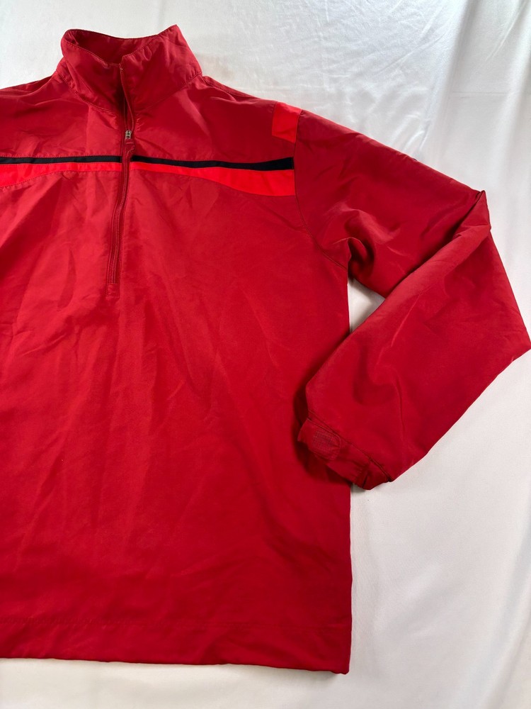 Nike Golf Windbreaker Jacket Men’s Size Small Red 1/4 Zip Pullover