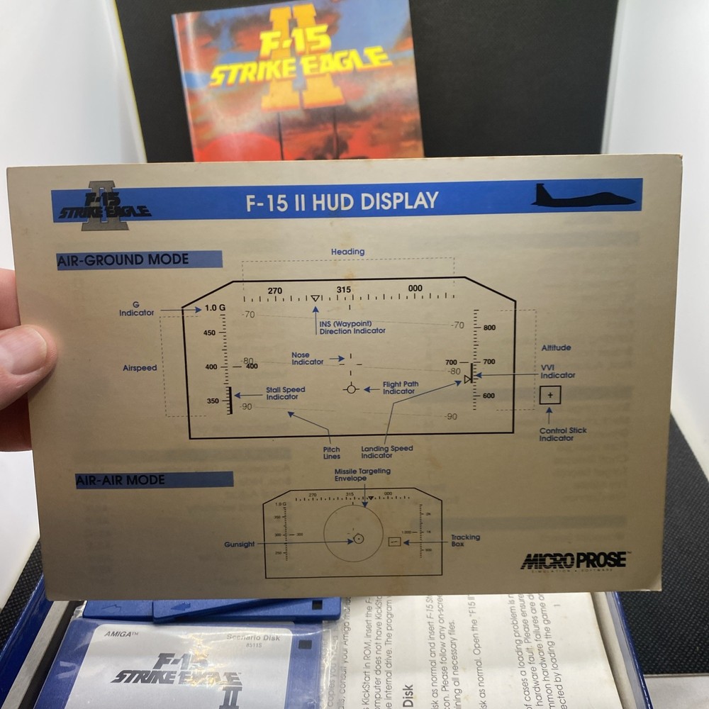 Microprose Classics F15 Strike Eagle II Vintage Software 3 1/2" Disk EUC