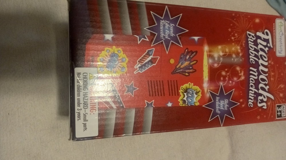 Bubble Machine Fireworks Sound Toy With Lights