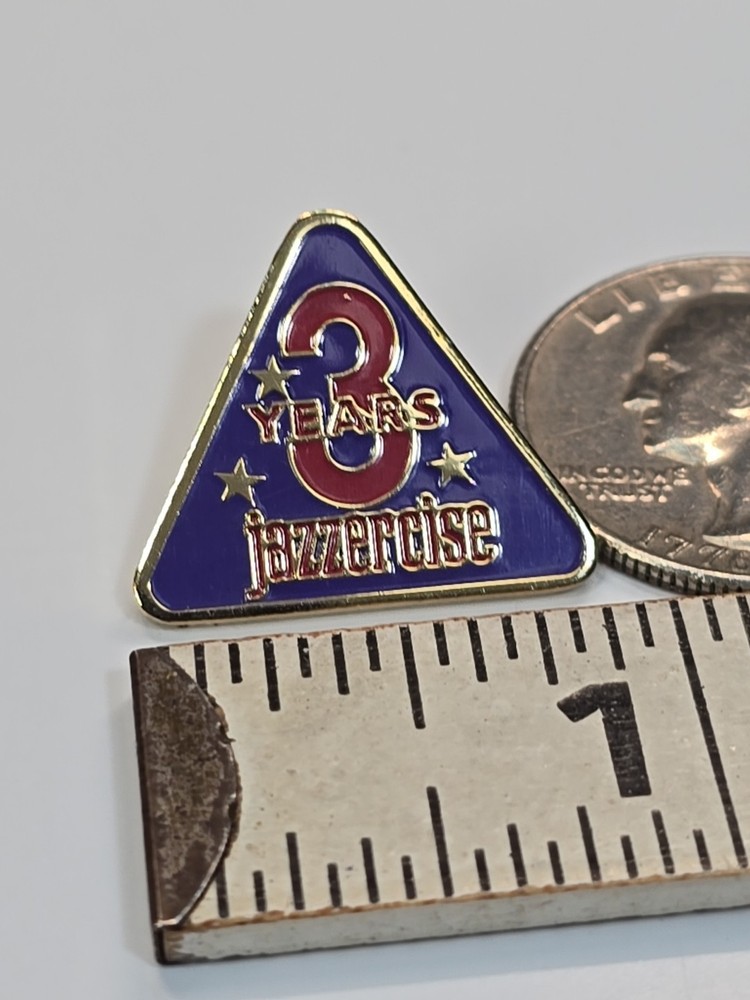 Jazzercise 3 Years Recognition Award Lapel Pin