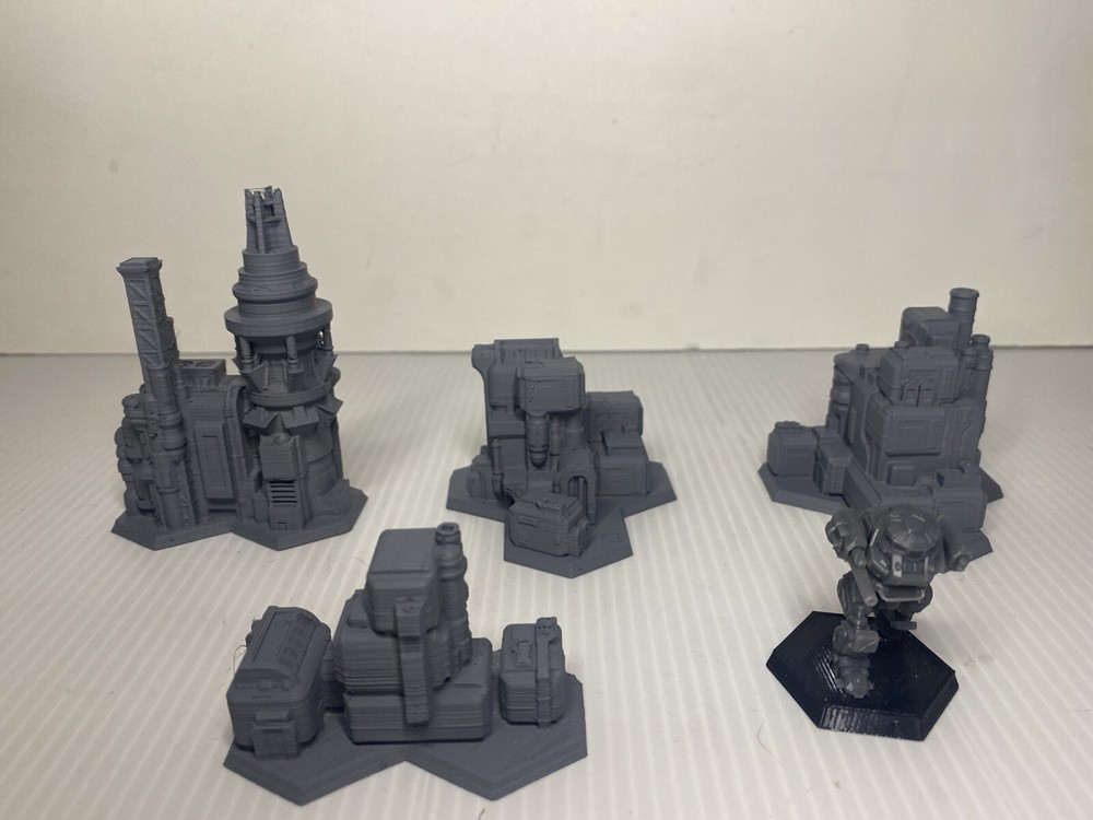 Mining Settlement x4 buildings, Tabletop Terrain (6mm)
