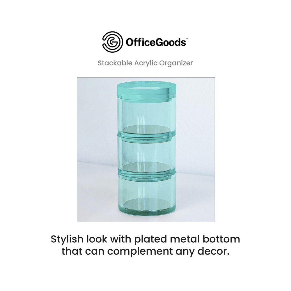 OfficeGoods 3-Tier Stackable Acrylic Holder- Stylish Desk Organizer... Fast Ship