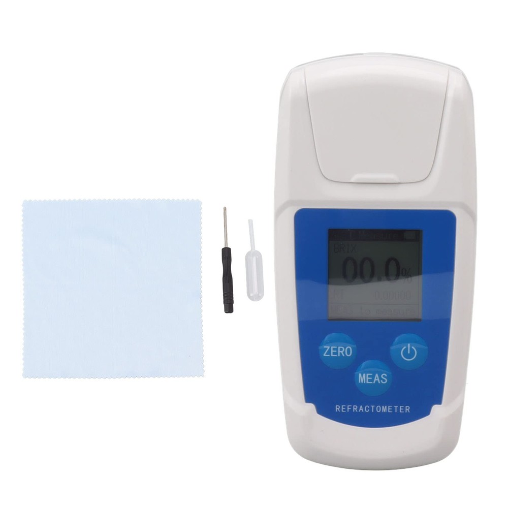 Digital Brix Refractometer, 0-55% Range, ±0.2% Accuracy, Backlight Display,...