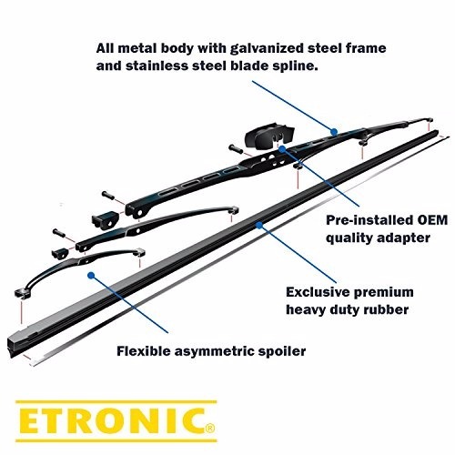 5-Pack All Season Wiper Blades size 15" Windshield Front Left & Right - Bulk Set