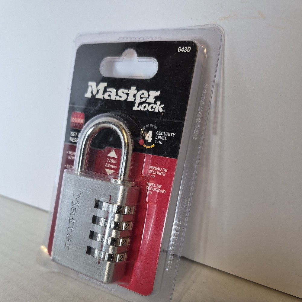 MASTER LOCK, Set Your Own Word Combination Padlock, 643DWD