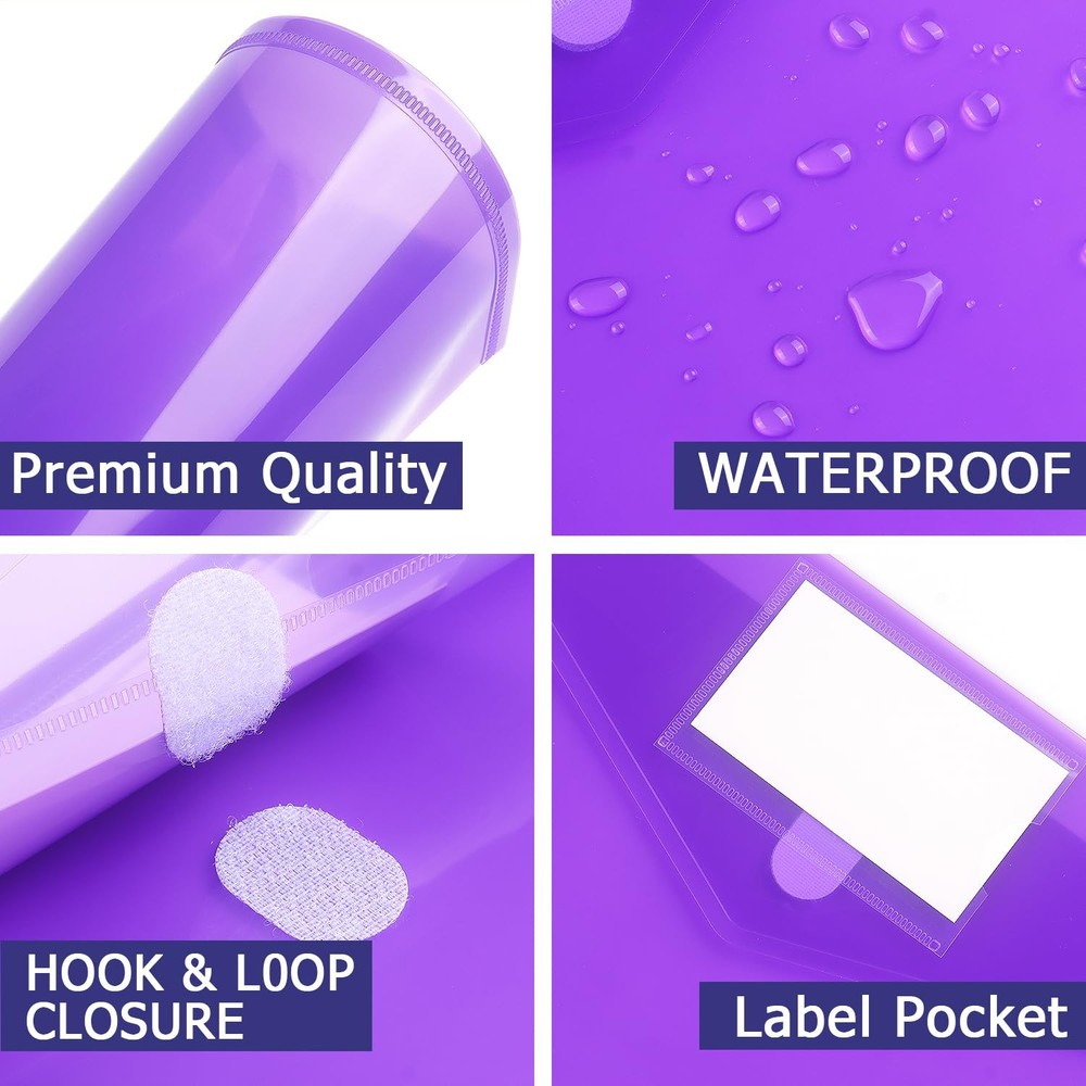 6 Pack Plastic Envelopes Poly Envelope Folder Clear Document Plastic File Fol...