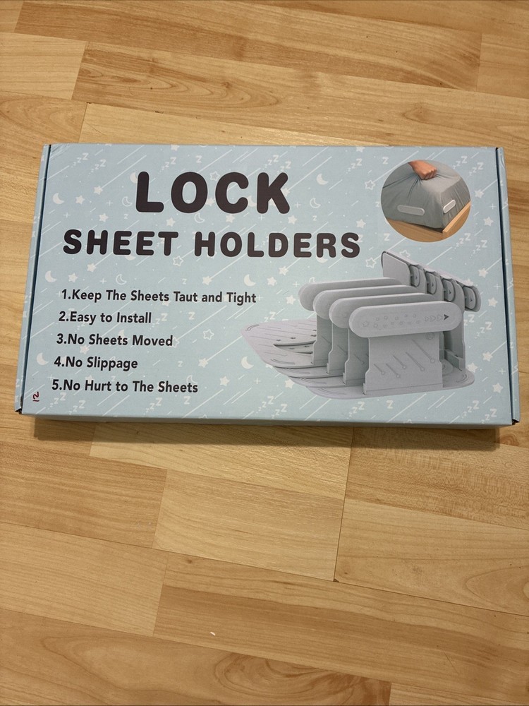 Light Gray Lock Sheet Holders Easy To Install No Damage To Sheets