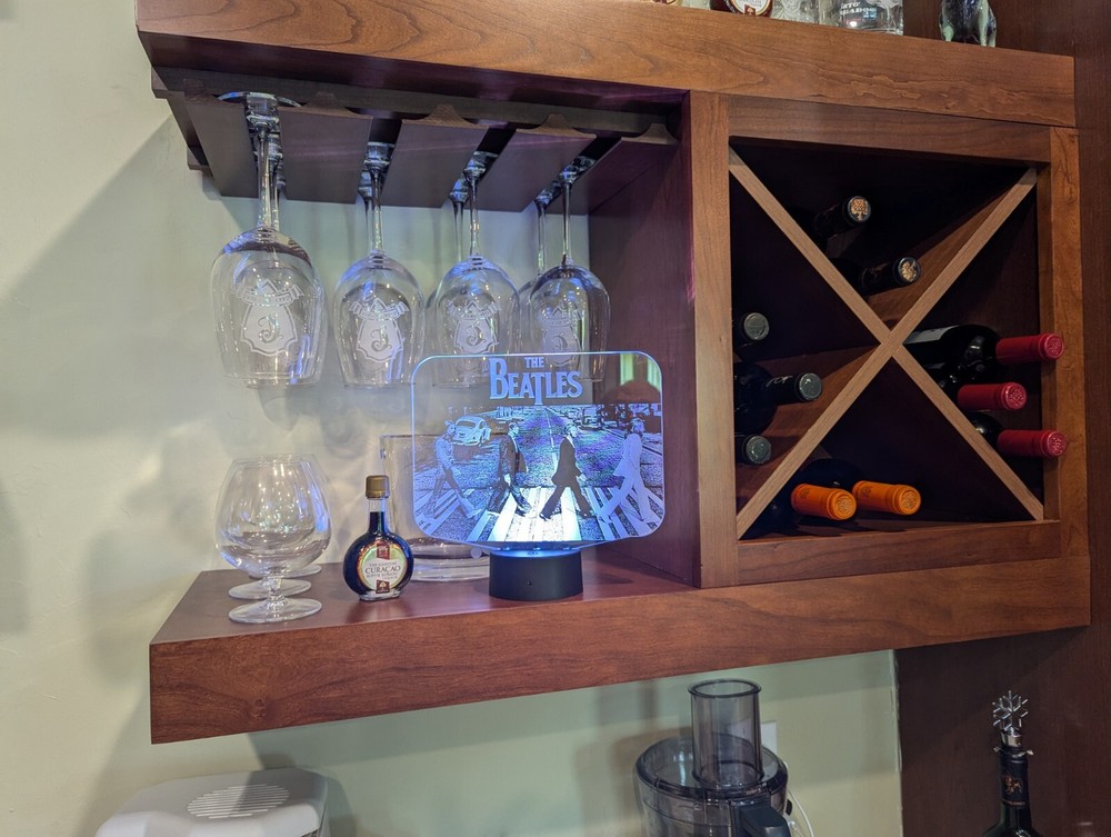 Wine Bar Custom made L.E.D. Large light display #2